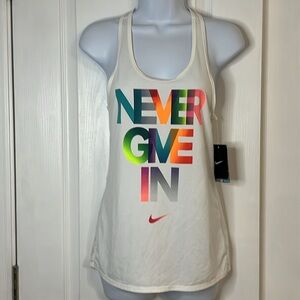 Nike White Dri-FIT Athletic Tee